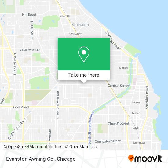 Evanston Awning Co. map