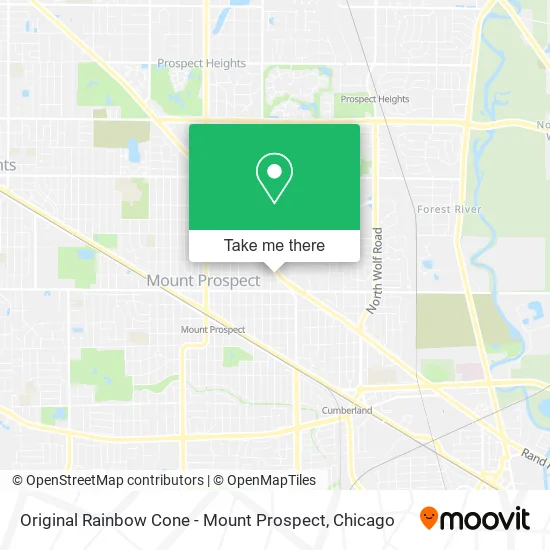 Original Rainbow Cone - Mount Prospect map