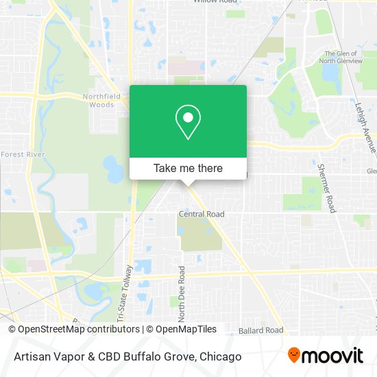 Artisan Vapor & CBD Buffalo Grove map