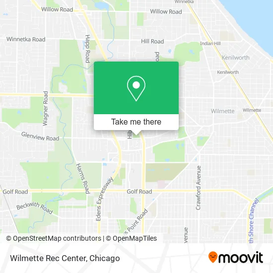 Wilmette Rec Center map