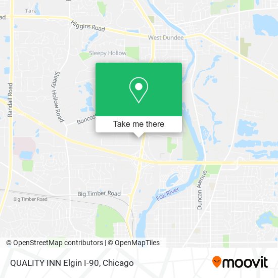 Mapa de QUALITY INN Elgin I-90