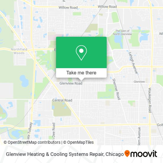 Glenview Heating & Cooling Systems Repair map