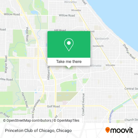 Princeton Club of Chicago map