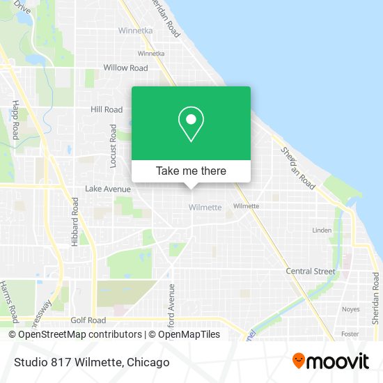 Studio 817 Wilmette map