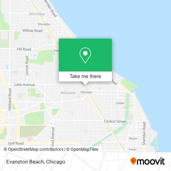 Mapa de Evanston Beach