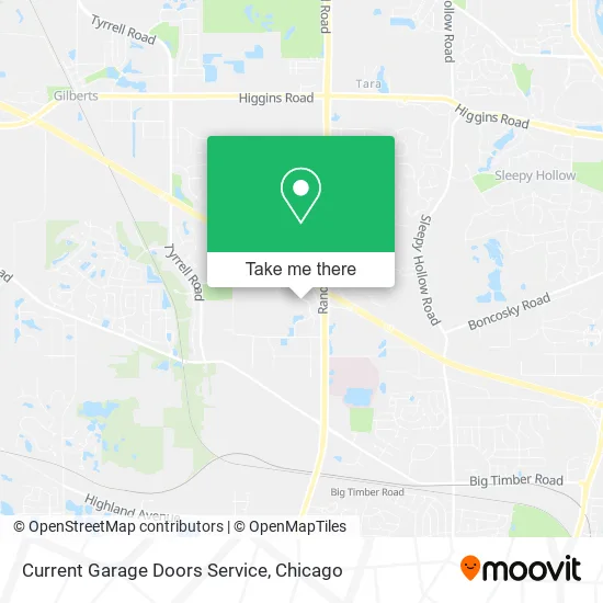 Current Garage Doors Service map