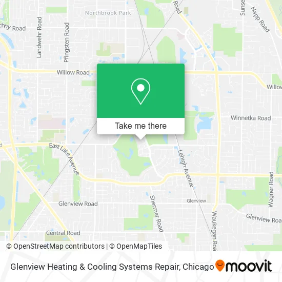 Glenview Heating & Cooling Systems Repair map