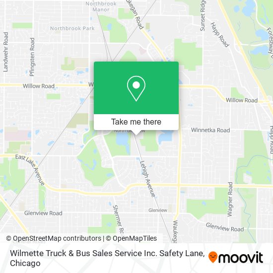 Wilmette Truck & Bus Sales Service Inc. Safety Lane map