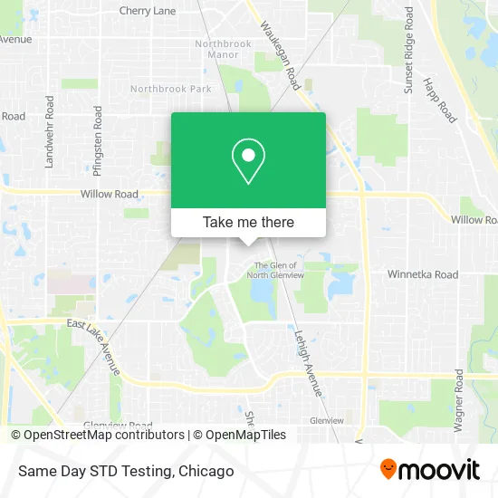 Mapa de Same Day STD Testing