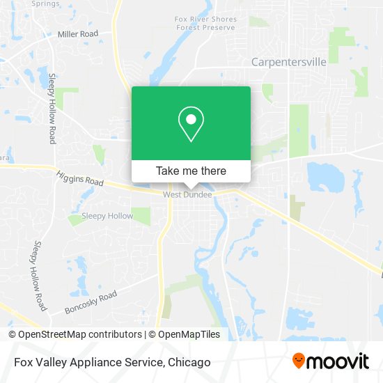 Mapa de Fox Valley Appliance Service