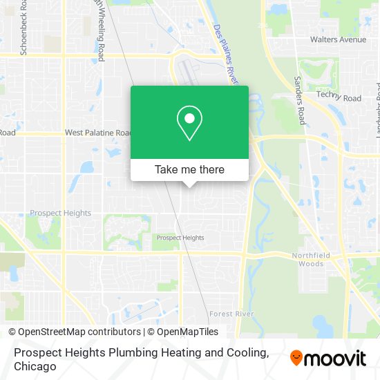 Prospect Heights Plumbing Heating and Cooling map