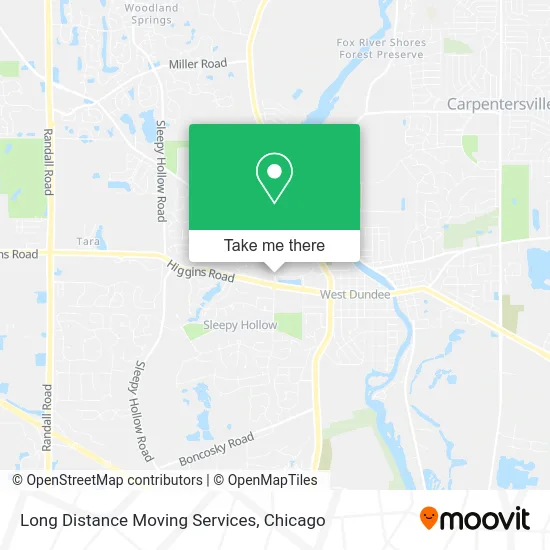 Long Distance Moving Services map
