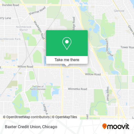 Mapa de Baxter Credit Union