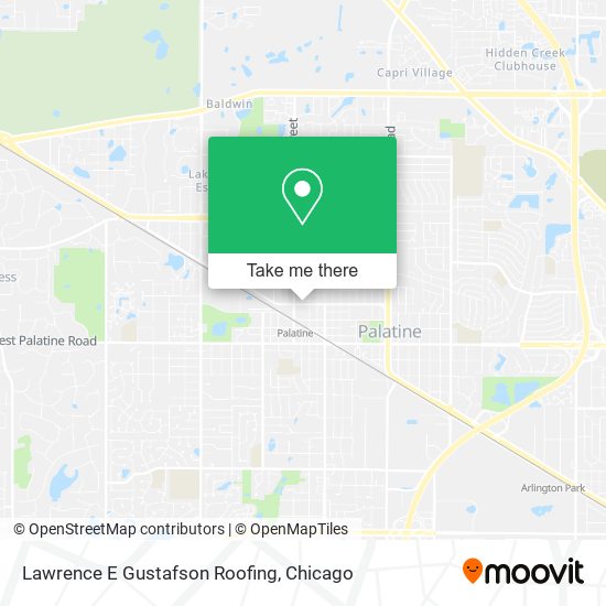 Lawrence E Gustafson Roofing map