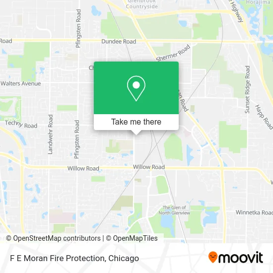 F E Moran Fire Protection map