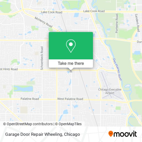 Mapa de Garage Door Repair Wheeling