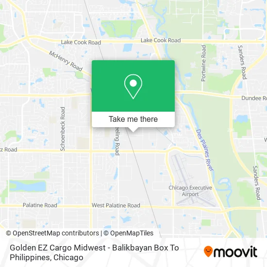 Golden EZ Cargo Midwest - Balikbayan Box To Philippines map