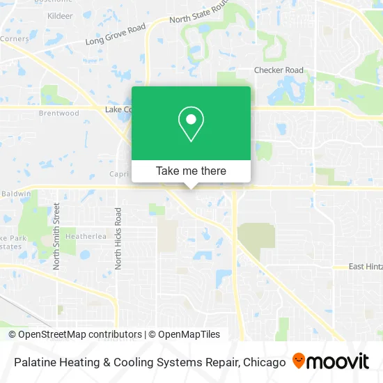 Palatine Heating & Cooling Systems Repair map