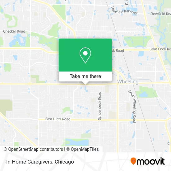 In Home Caregivers map