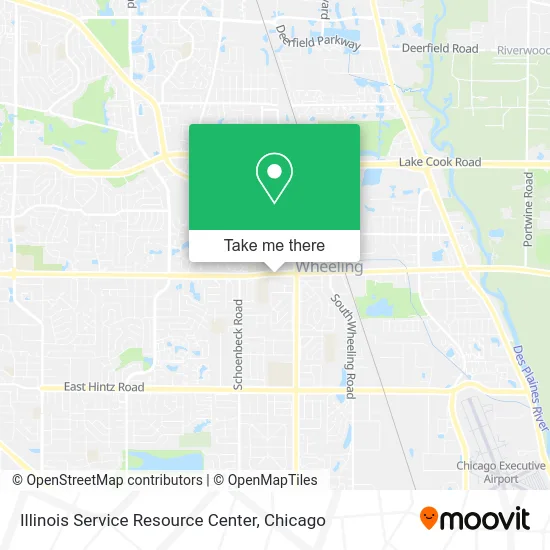 Illinois Service Resource Center map
