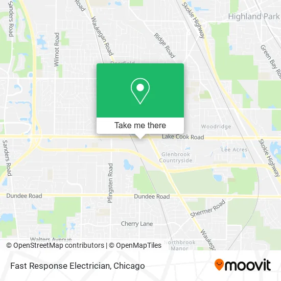 Fast Response Electrician map