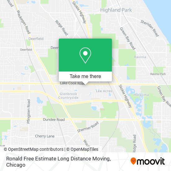 Ronald Free Estimate Long Distance Moving map