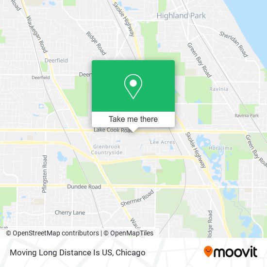 Mapa de Moving Long Distance Is US