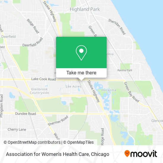 Association for Women's Health Care map