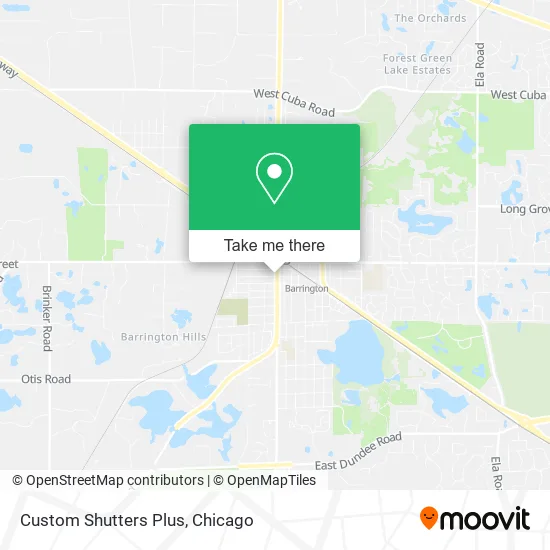Custom Shutters Plus map