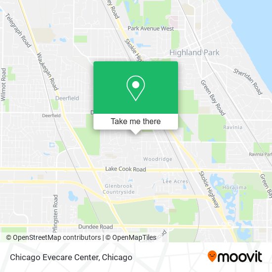 Mapa de Chicago Evecare Center