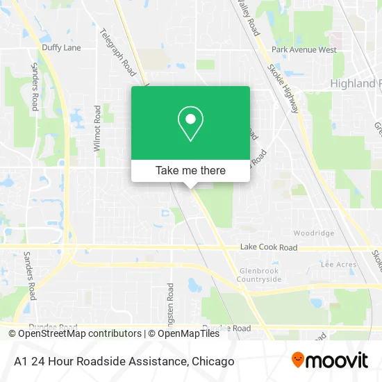 A1 24 Hour Roadside Assistance map