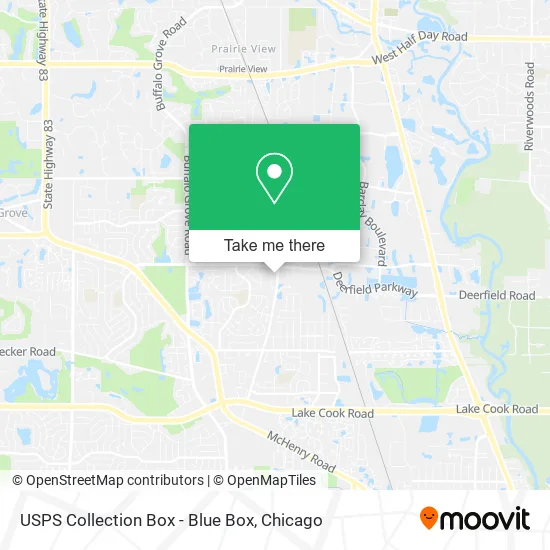 USPS Collection Box - Blue Box map