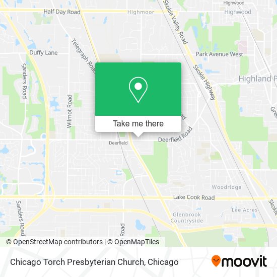 Mapa de Chicago Torch Presbyterian Church