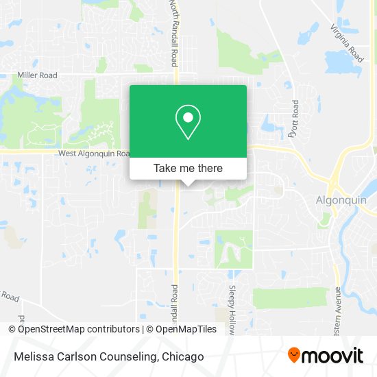 Melissa Carlson Counseling map