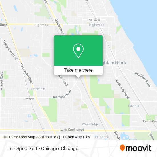 True Spec Golf - Chicago map