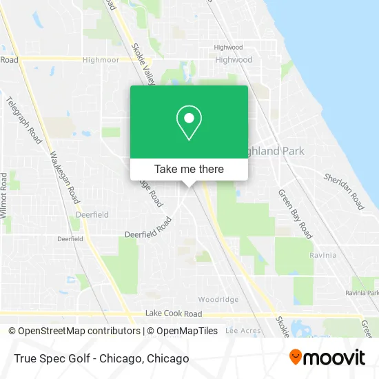 True Spec Golf - Chicago map