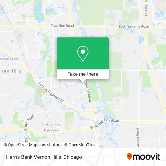 Harris Bank Vernon Hills map