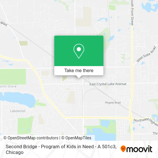 Second Bridge - Program of Kids in Need - A 501c3 map