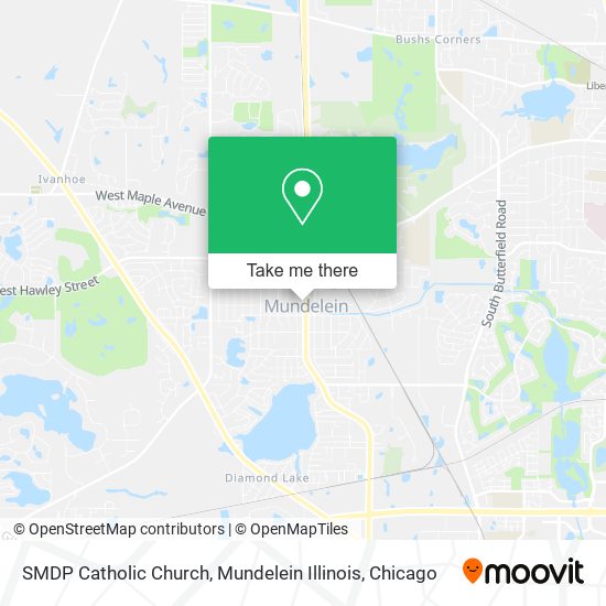 Mapa de SMDP Catholic Church, Mundelein Illinois