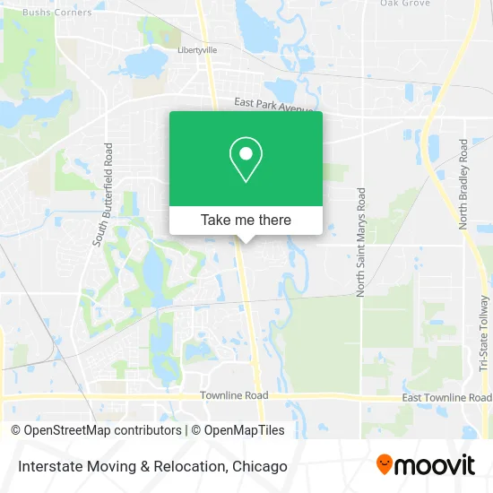 Interstate Moving & Relocation map