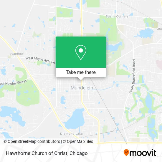 Hawthorne Church of Christ map