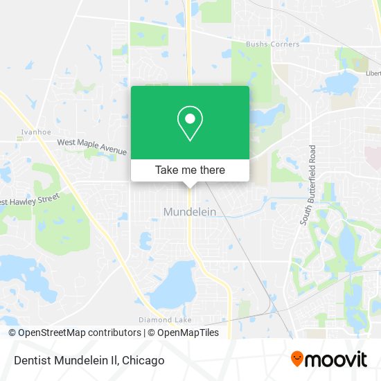 Dentist Mundelein Il map