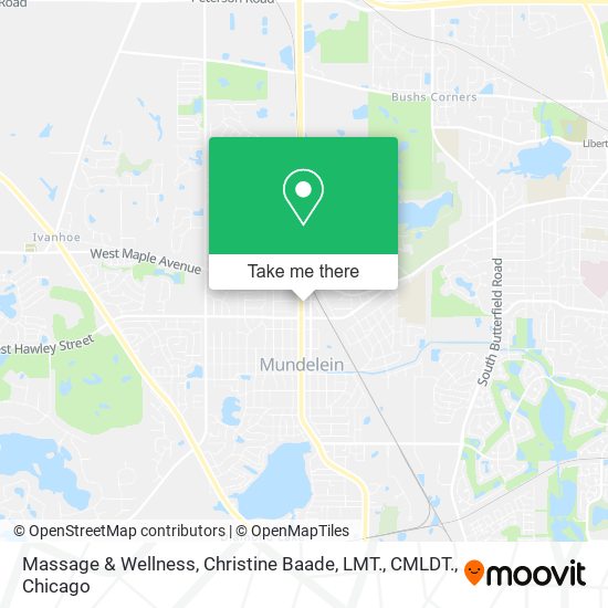 Mapa de Massage & Wellness, Christine Baade, LMT., CMLDT.