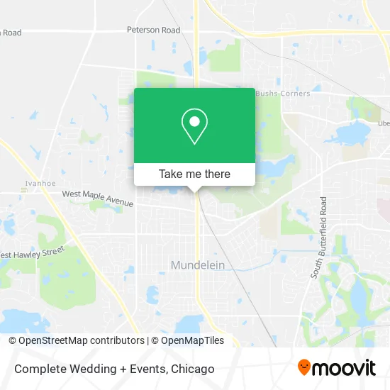 Complete Wedding + Events map
