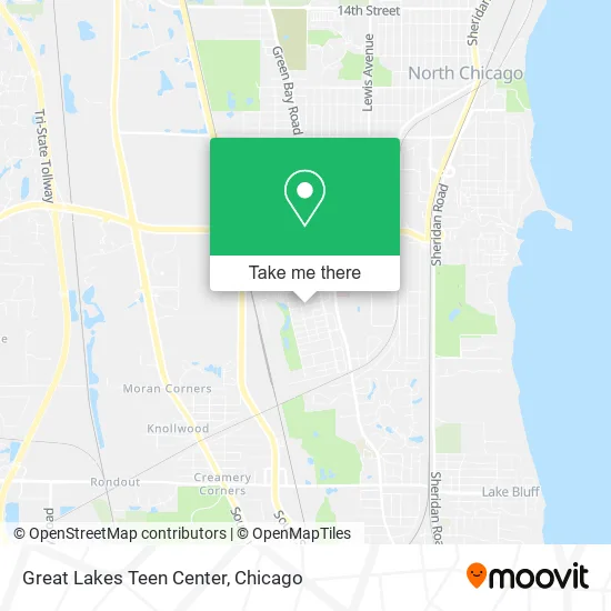 Great Lakes Teen Center map