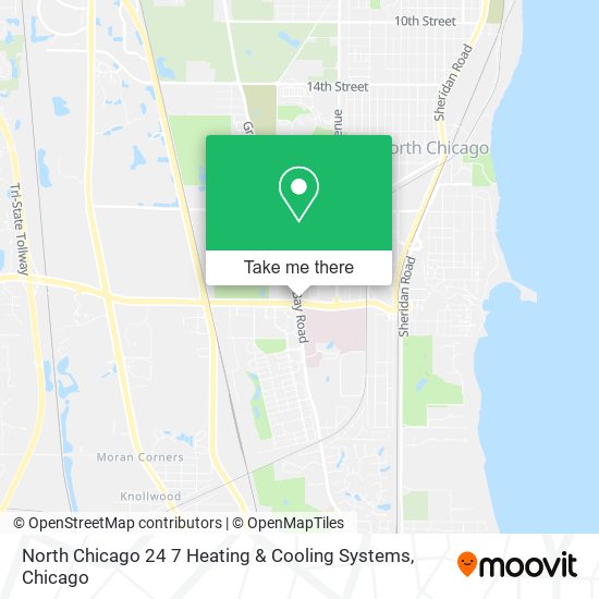 North Chicago 24 7 Heating & Cooling Systems map
