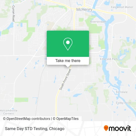 Same Day STD Testing map