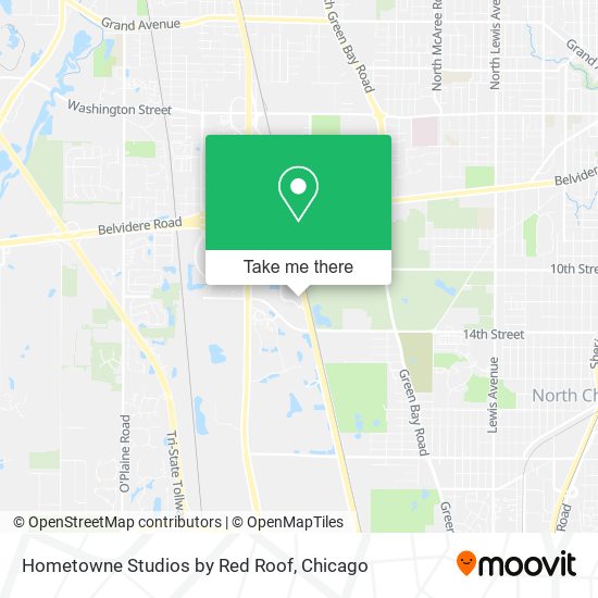 Mapa de Hometowne Studios by Red Roof