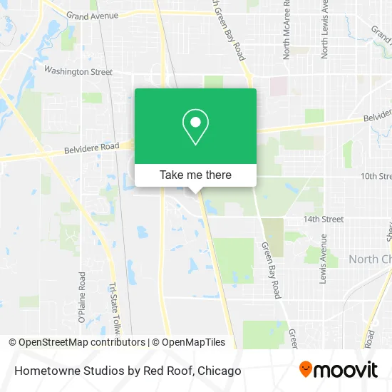 Mapa de Hometowne Studios by Red Roof