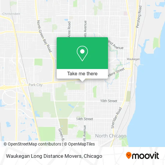 Waukegan Long Distance Movers map